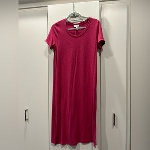 Pink t-shirt dress